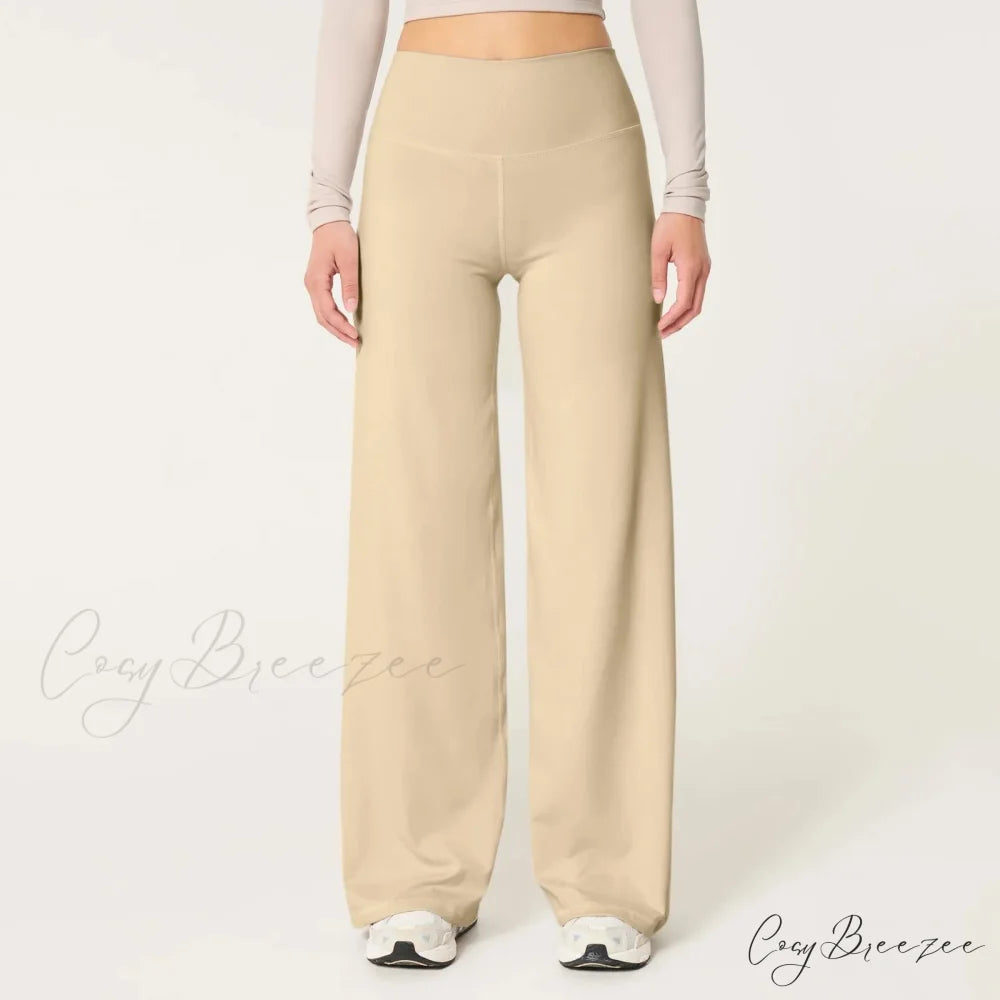 Leopard Pull-Tie Stretchy Waist Cozy Winter Pant Khaki / S pant-250223