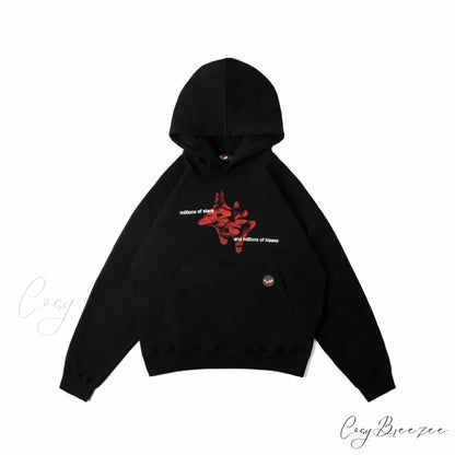 Letter Graphic Oversized Hoodie black 8 / S hoodies-241228