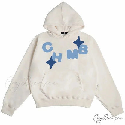 Letter Graphic Oversized Hoodie white 1 / S hoodies-241228