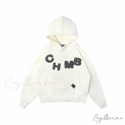 Letter Graphic Oversized Hoodie white 2 / S hoodies-241228