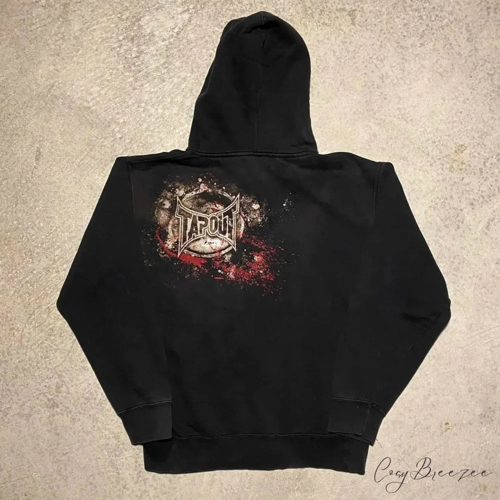 Letter Graphic Retro Hoodie hoodies-241228