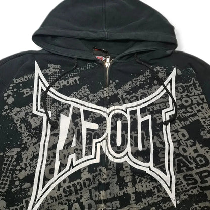 Letter Graphic Zipper Hoodie hoodies-241228