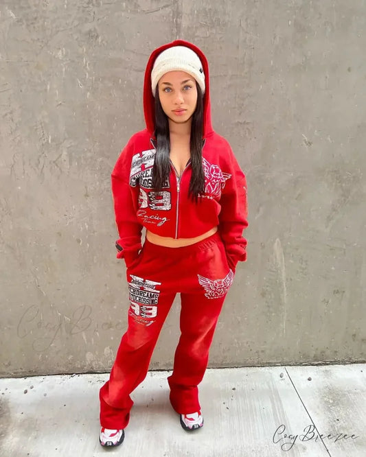 Letter Printed Hip-Hop Hoodie hoodies-241228