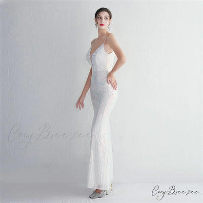 Liana Formal Sequin Charming Scroll Mermaid Dress