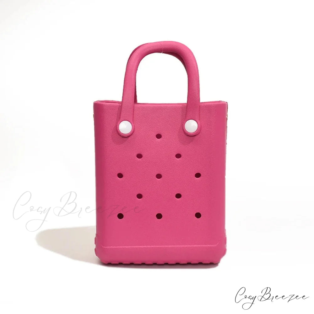 Lightweight Travel Beach Womens Shoulder Handbag Hot Pink / (20cm handbag-250126