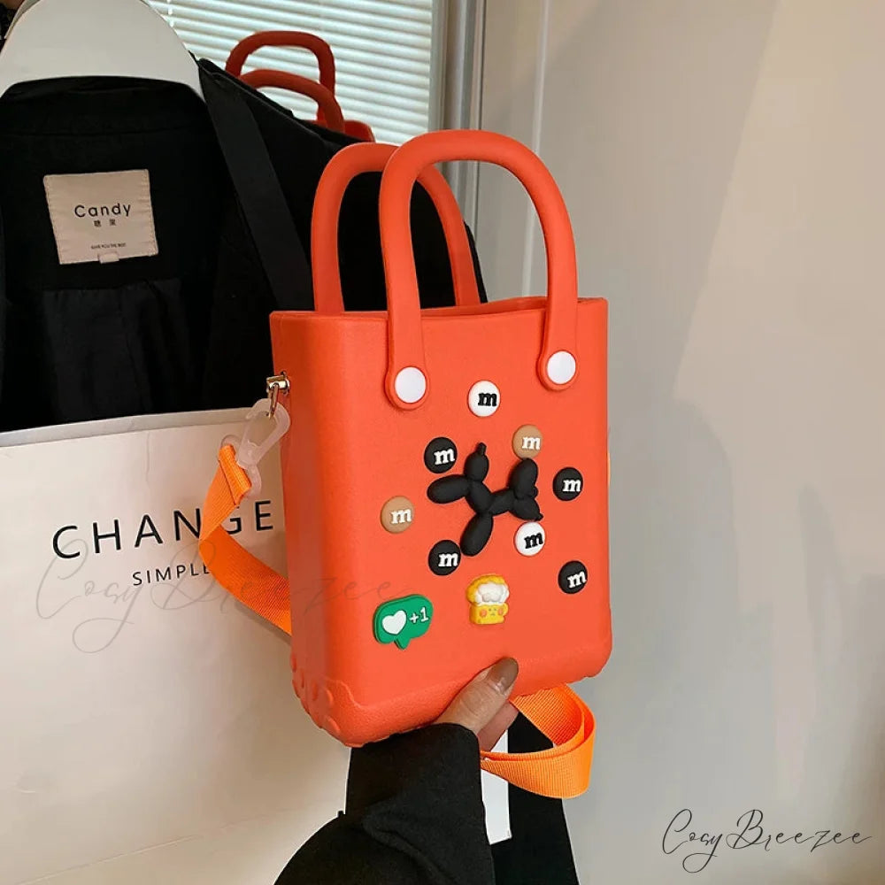 Lightweight Travel Beach Womens Shoulder Handbag orange1 / (20cm handbag-250126