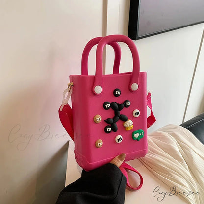 Lightweight Travel Beach Womens Shoulder Handbag rose1 / (20cm handbag-250126