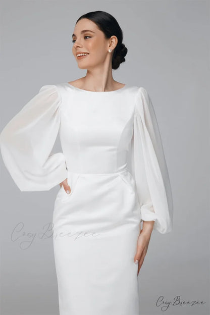 Lillia Long Graceful Sleeve Midi Dress