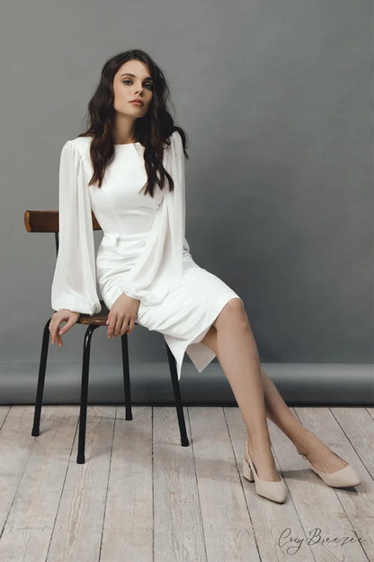 Lillia Long Graceful Sleeve Midi Dress