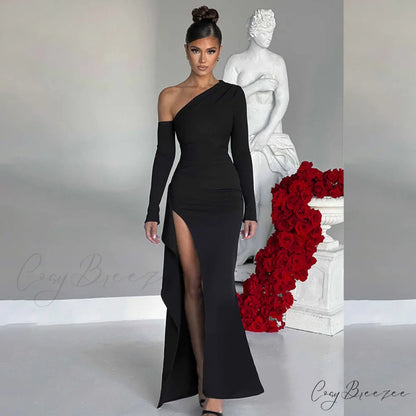 Londyn Formal High Charming Slit Convertible Dress