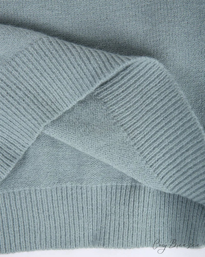 Long Patterned Arm Pullover Sweaters