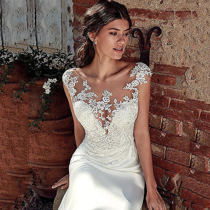 Long Sleeve Mermaid Sexy Wedding Dress weddingdress-250223