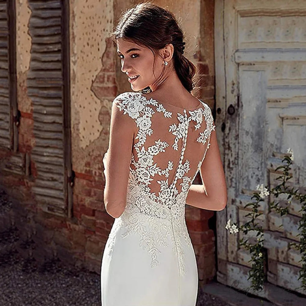 Long Sleeve Mermaid Sexy Wedding Dress weddingdress-250223