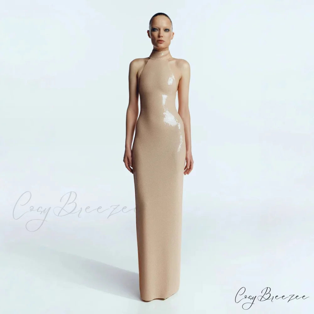 Long-Sleeve Sequin Slit Maxi Prom Dress promdress-250223