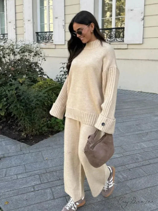 Loose Knit O-neck Sweater for Women swraters-241228