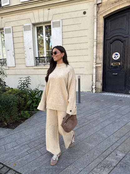 Loose Knit O-neck Sweater for Women swraters-241228