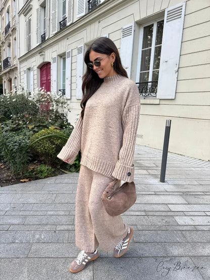 Loose Knit O-neck Sweater for Women swraters-241228