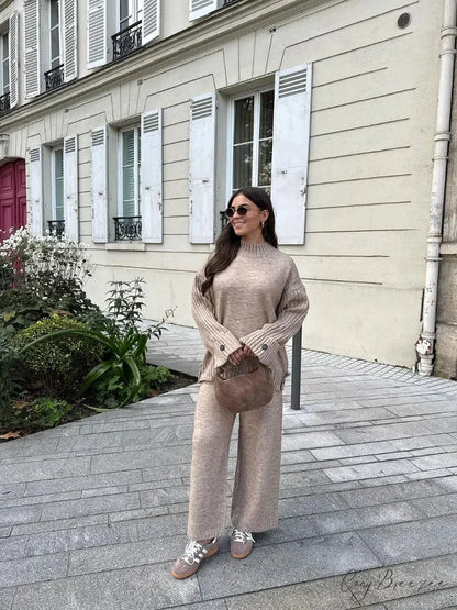 Loose Knit O-neck Sweater for Women swraters-241228