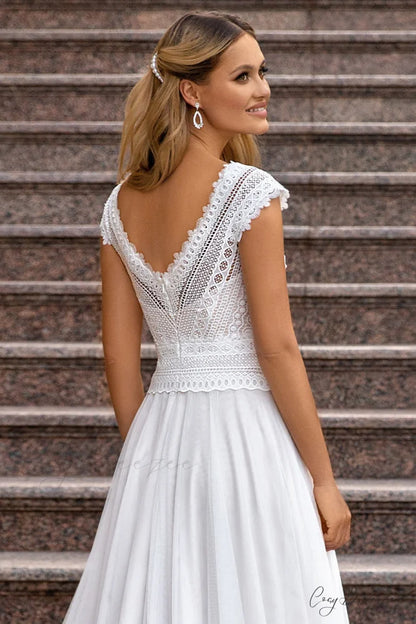 Love Devotion A-line Trendy White Wedding Dress