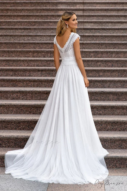 Love Devotion A-line Trendy White Wedding Dress