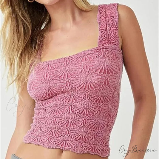 Love Letter Square Crop Top pink / S croptop-250223