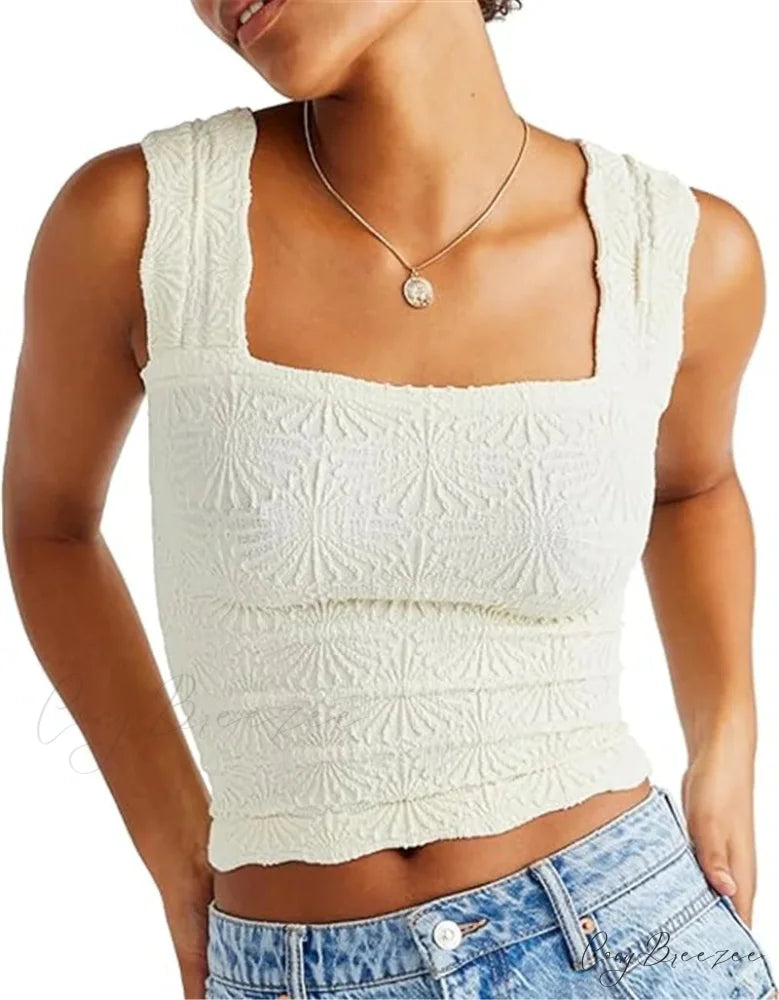 Love Letter Square Crop Top white / S croptop-250223