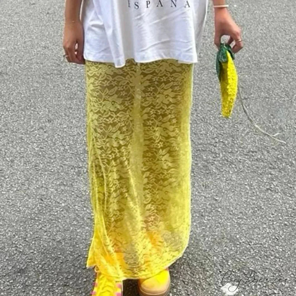 Low Waist Transparent Skirt skirts-250223