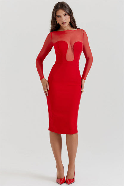 Tanya Strapless Sexy Midi Dress