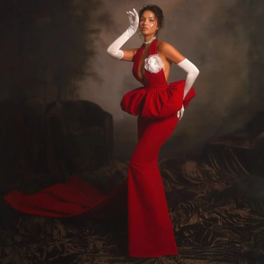 Luxurious Alluring Bandage Formal Dress for Party red / XS promdress-250223