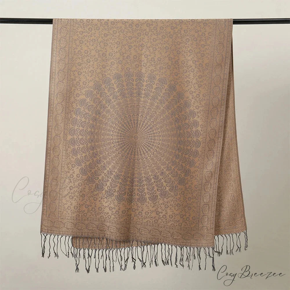 Luxurious Autumn Cashmere Pashmina Shawl Scarf orange scarf-241228