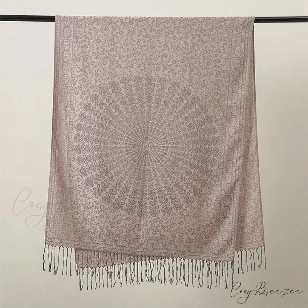 Luxurious Autumn Cashmere Pashmina Shawl Scarf pink scarf-241228