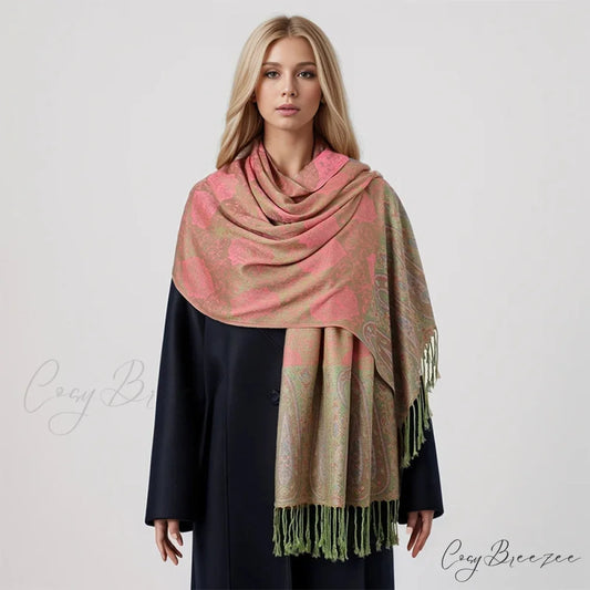 Luxurious Autumn Cashmere Pashmina Shawl Scarf red3 scarf-241228
