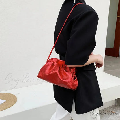 Luxurious Gold Cloud Silver Crossbody Clutch Handbag handbag-250126