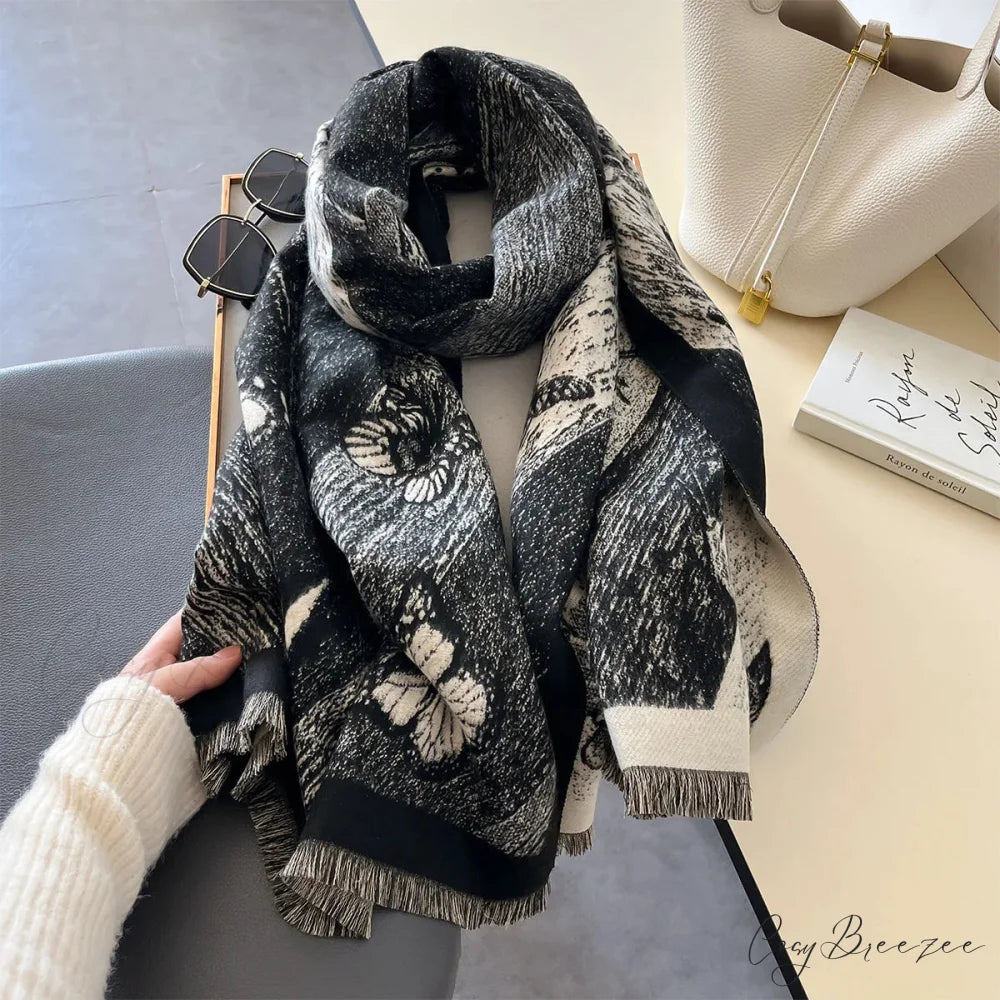 Luxurious Thick Blanket Cashmere Winter Scarf scarf-241228