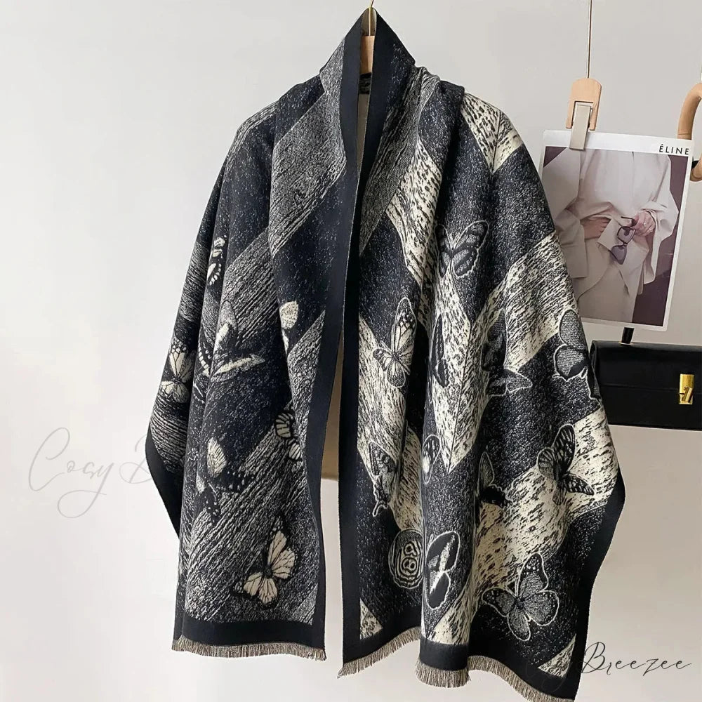 Luxurious Thick Blanket Cashmere Winter Scarf Multi Color 1 scarf-241228