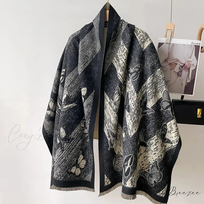 Luxurious Thick Blanket Cashmere Winter Scarf Multi Color 1 scarf-241228