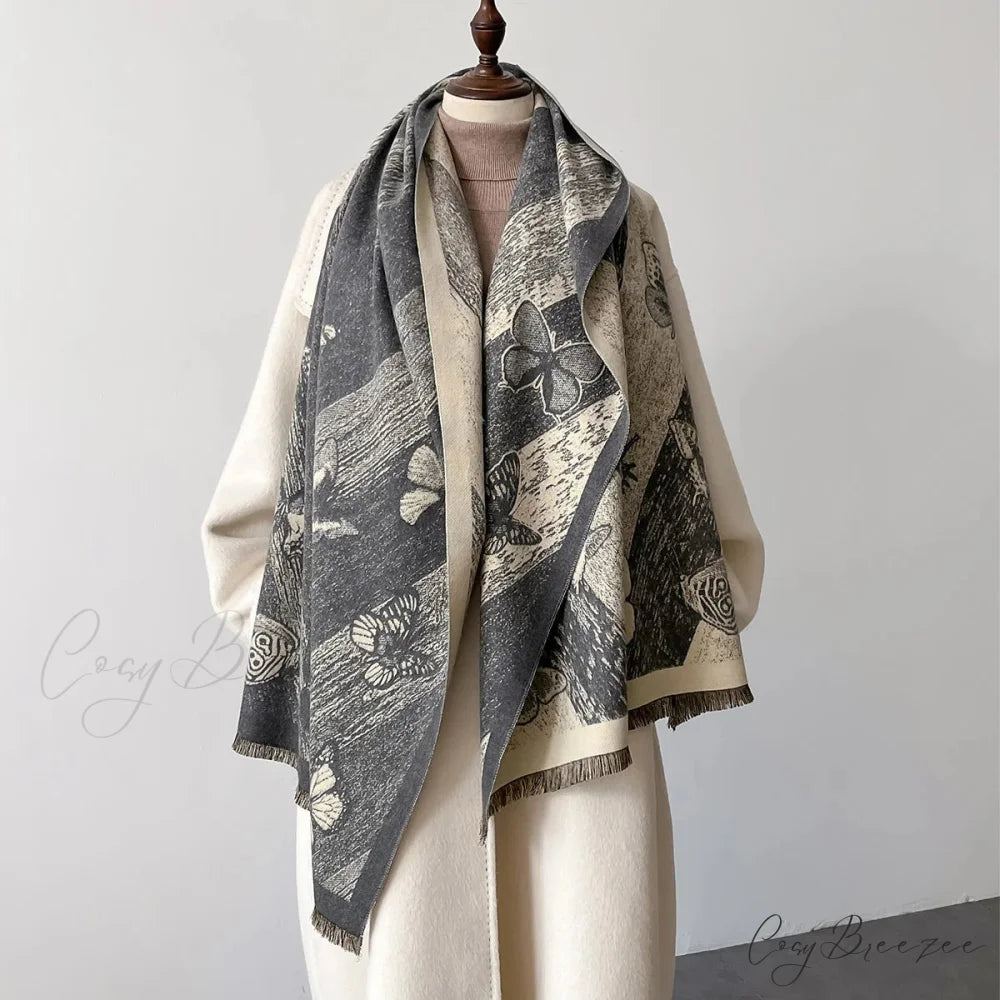 Luxurious Thick Blanket Cashmere Winter Scarf Multi Color 2 scarf-241228