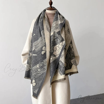 Luxurious Thick Blanket Cashmere Winter Scarf Multi Color 2 scarf-241228
