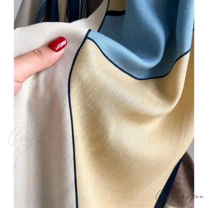 Luxurious Wool Cotton Shawl Wrap Scarf scarf-241228