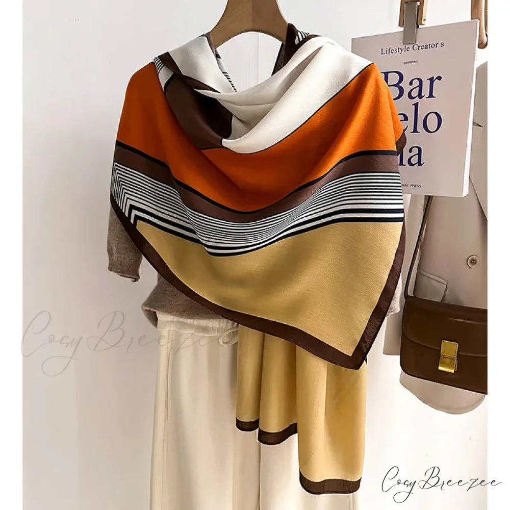 Luxurious Wool Cotton Shawl Wrap Scarf red scarf-241228