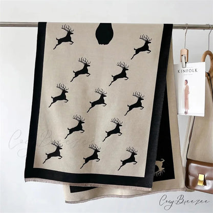 Luxury Animal Print Cashmere Scarf scarf-241228