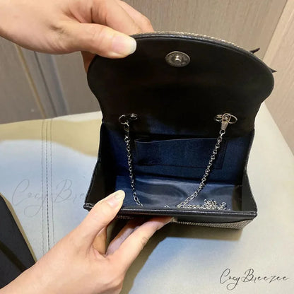 Luxury Bowknot Diamonds Small Clutch Black / about 18.5x13x6cm clutchbag-250126