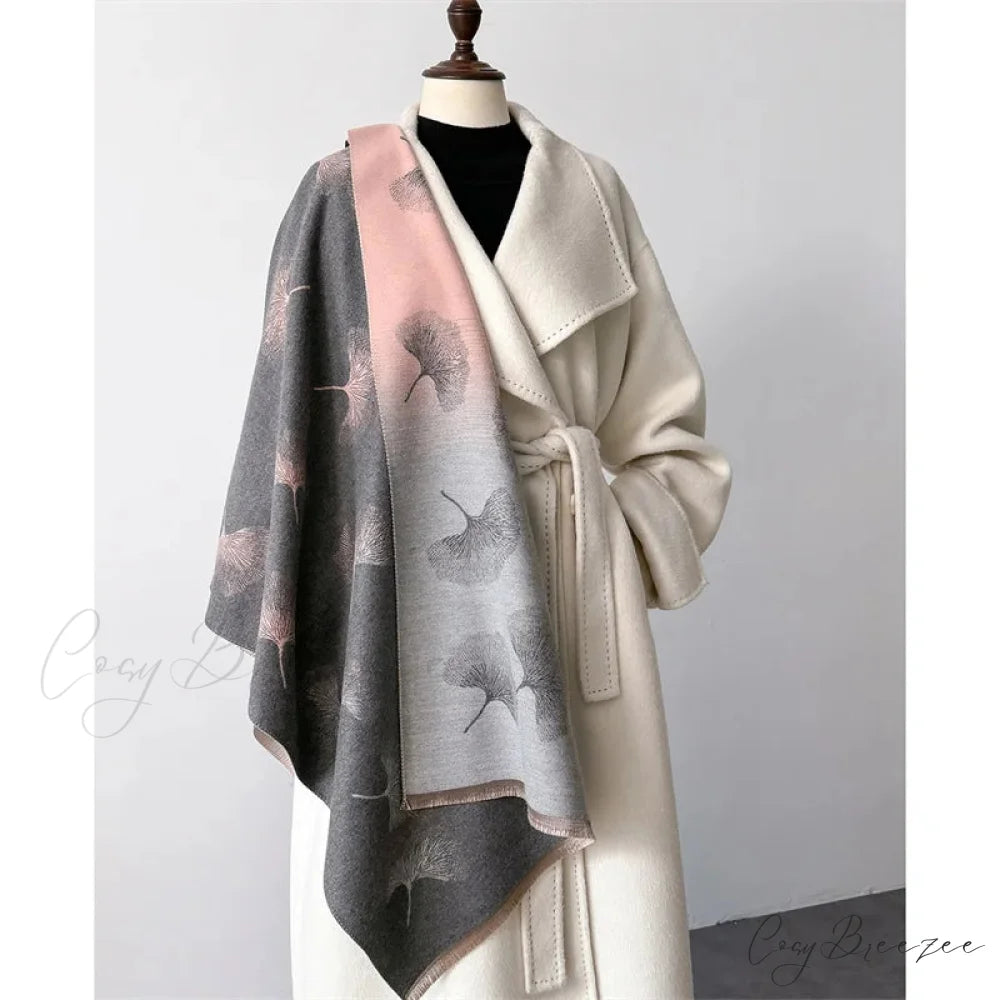 Luxury Cashmere Floral Pashmina Scarf scarf-241228
