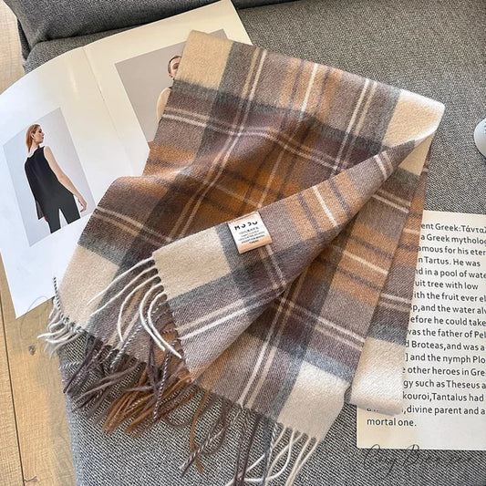 Luxury Cashmere Pashmina Winter Scarf Multi Color 10 / 32x188cm scarf-241228