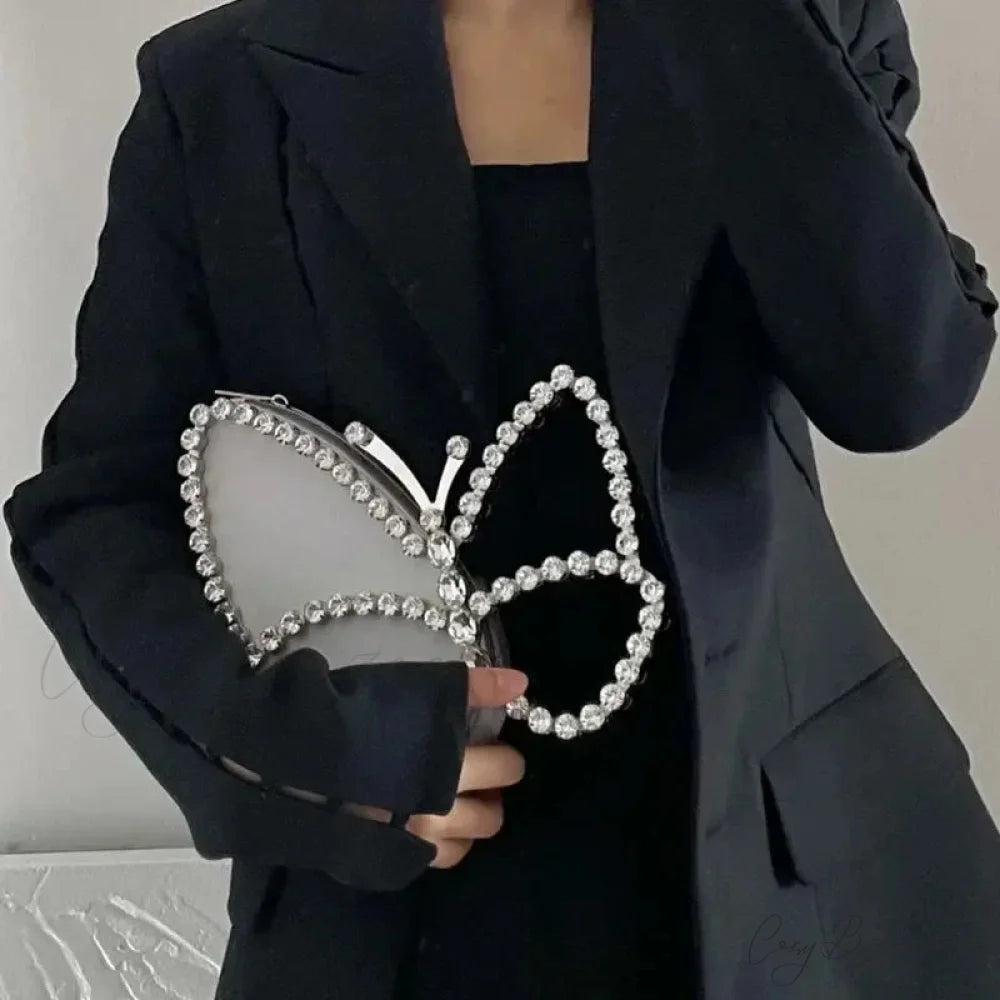 Luxury Diamonds Butterfly Evening Clutch clutchbag-250126
