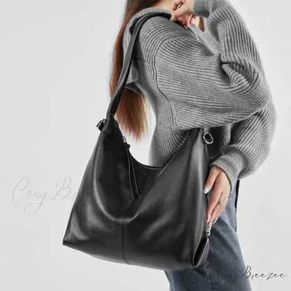 Luxury Genuine Leather Large Hobo shoulder-250126