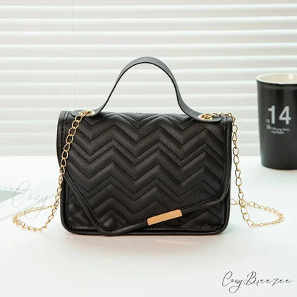 Luxury Messenger Embroidery Chain Crossbody Handbag Black 1 / 18cmx6cmx13cm handbag-250126