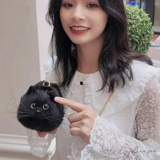 Luxury Mini High Quality Cute Black Cat Women’s Fashion Crossbody Bag