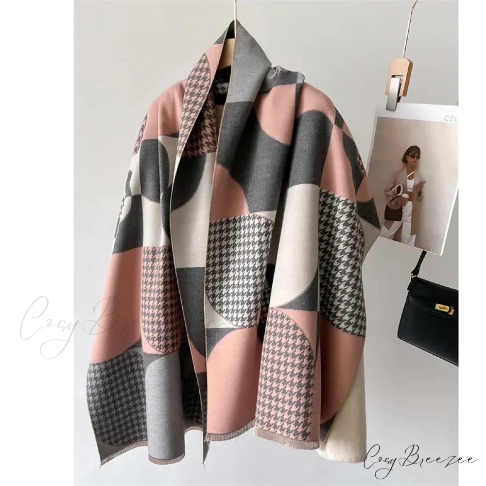 Luxury Plaid Cashmere Winter Scarf scarf-241228