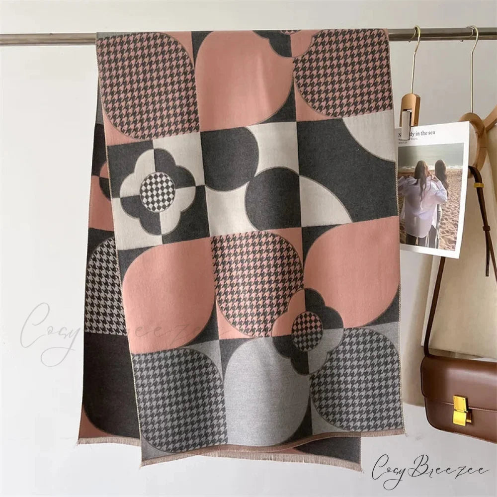 Luxury Plaid Cashmere Winter Scarf scarf-241228